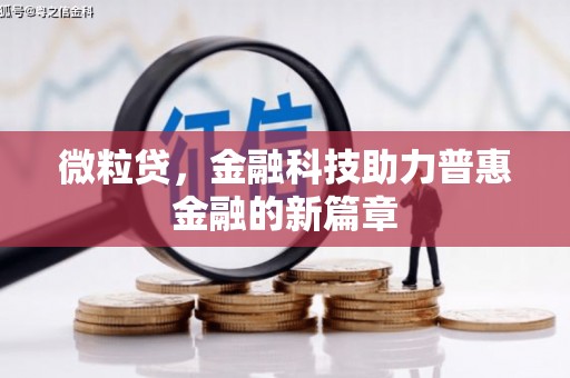 新田微粒贷，金融科技助力普惠金融的新篇章