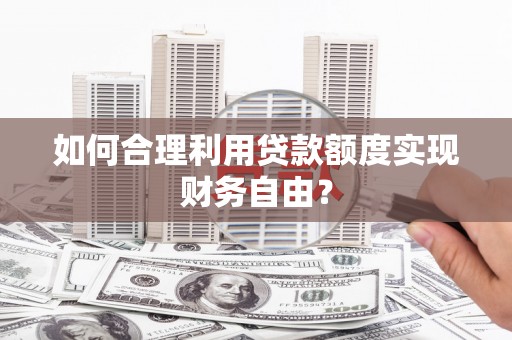 新田如何合理利用贷款额度实现财务自由？