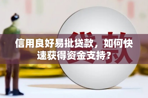 新田信用良好易批贷款，如何快速获得资金支持？