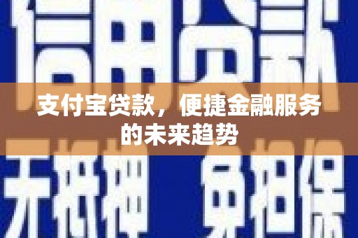新田支付宝贷款，便捷金融服务的未来趋势