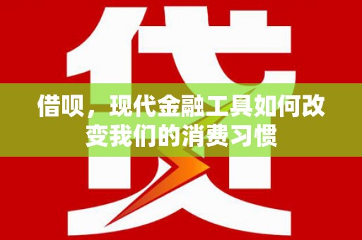 新田借呗，现代金融工具如何改变我们的消费习惯