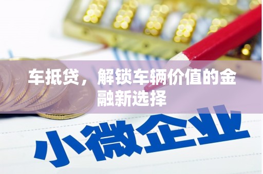 新田车抵贷，解锁车辆价值的金融新选择