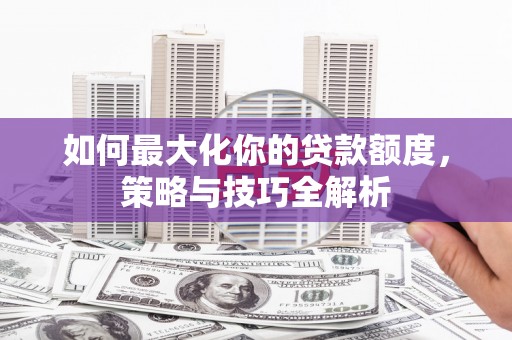 新田如何最大化你的贷款额度，策略与技巧全解析
