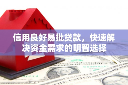 新田信用良好易批贷款，快速解决资金需求的明智选择