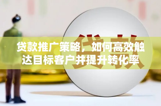 新田贷款推广策略，如何高效触达目标客户并提升转化率