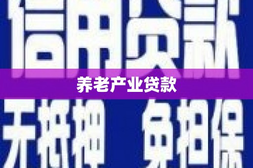 新田养老产业贷款