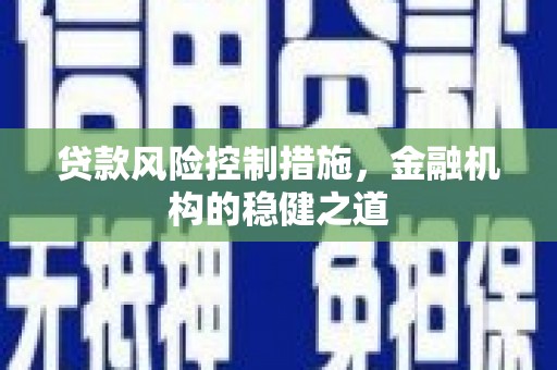 新田贷款风险控制措施，金融机构的稳健之道