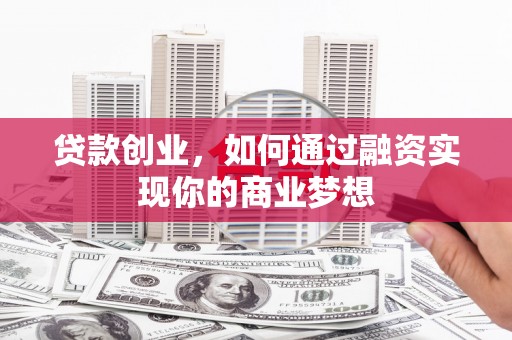 新田贷款创业，如何通过融资实现你的商业梦想
