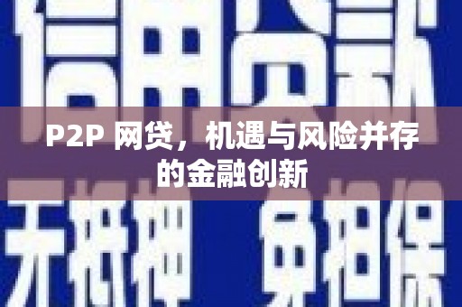 新田P2P 网贷，机遇与风险并存的金融创新
