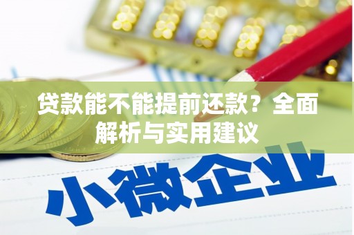 新田贷款能不能提前还款？全面解析与实用建议
